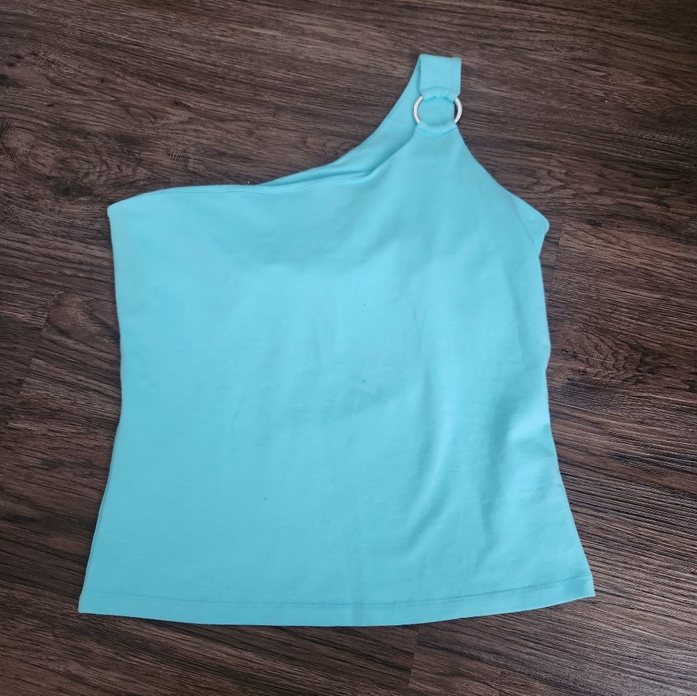 Moda International Mint Green Top with Ring Accent